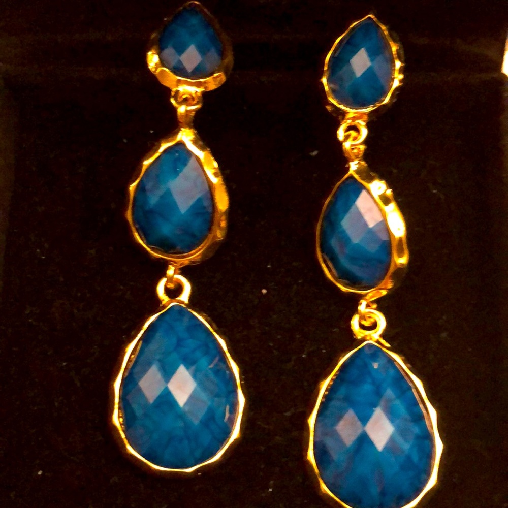 AMRITA SINGH triple teardrop earrings